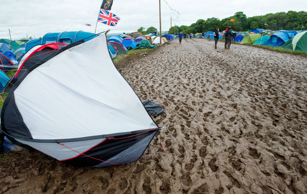 After torrential "biblical" rain, it's a pretty wet and muddy scene up at Download Festival 2019