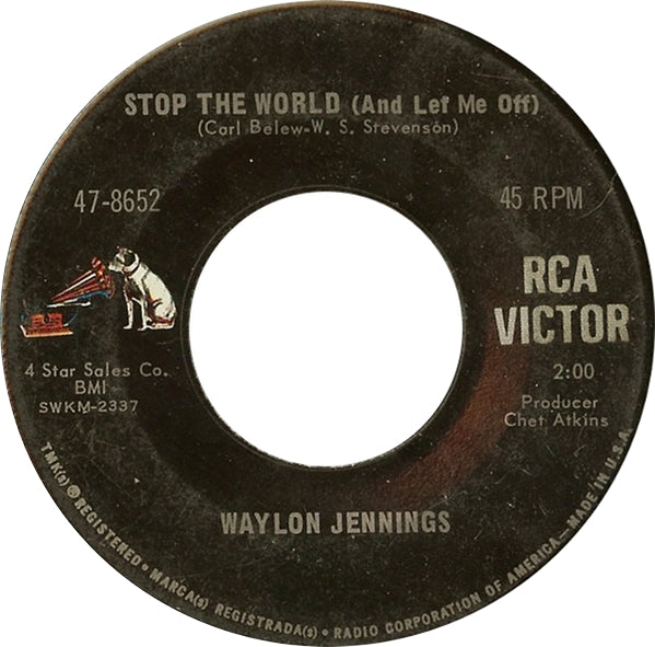 Stop The World (And Let Me Off) Live Version by Waylon Jennings (Eb)